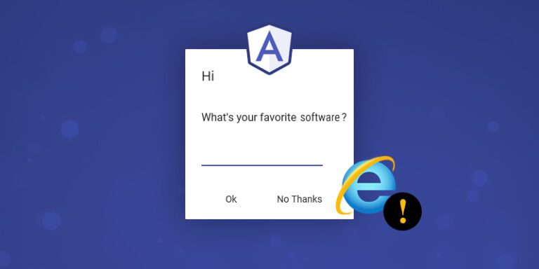 How to Resolve multiple concurrent Angular Material 2 Modal Dialog show issue in Internet Explorer