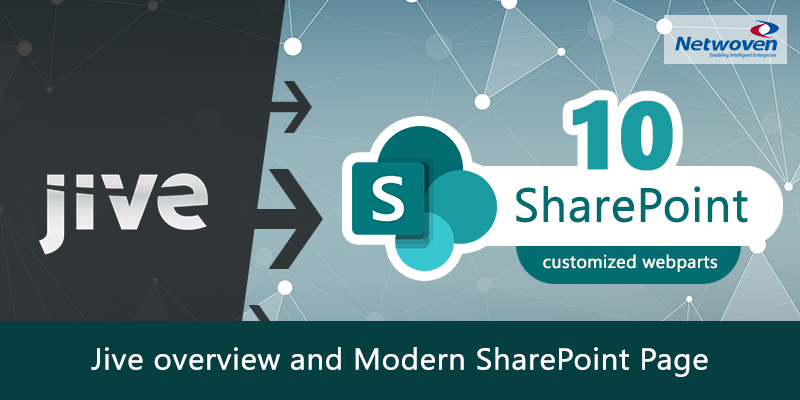 Jive Overview and Modern SharePoint Page with 10 Customized Webparts