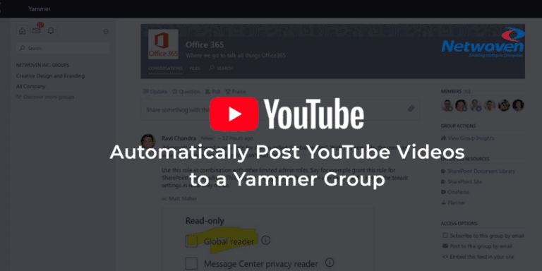 Automatically Post YouTube Videos to a Yammer Group