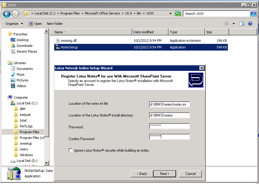 Search Lotus Notes Documents from SharePoint 2013