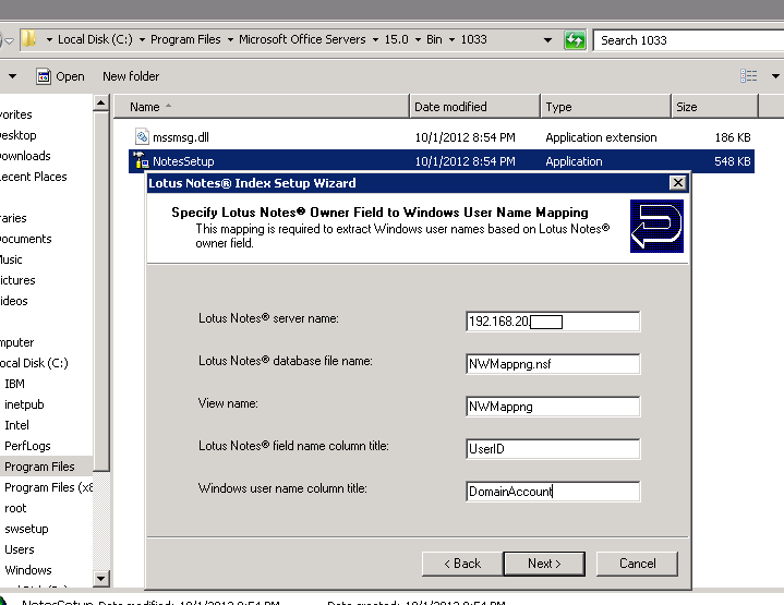 Search Lotus Notes Documents from SharePoint 2013