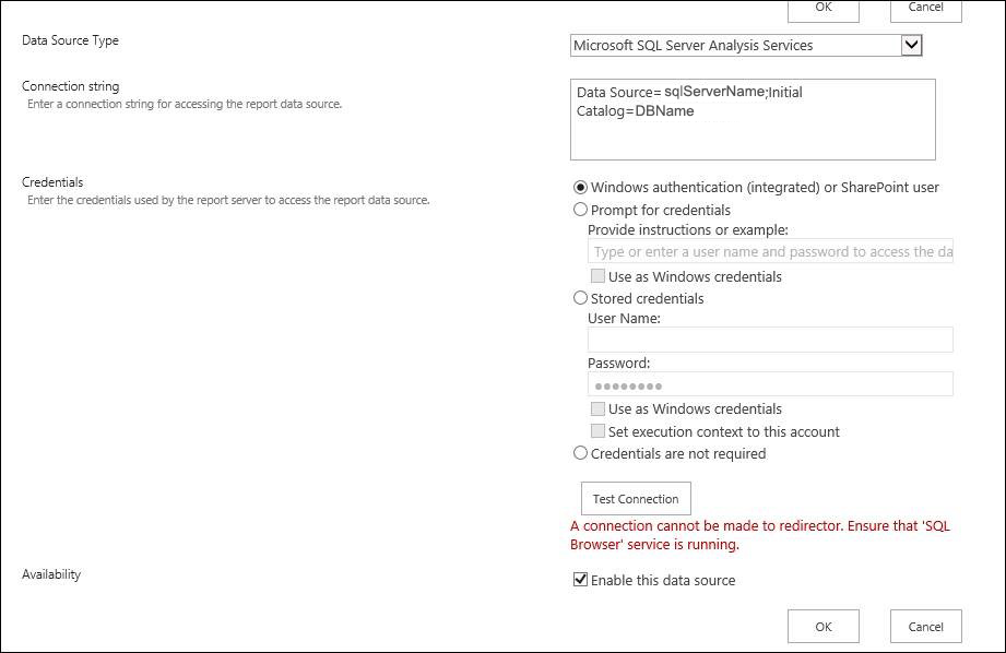 Unable to establish data source connection to external SQL Server from SharePoint 2013