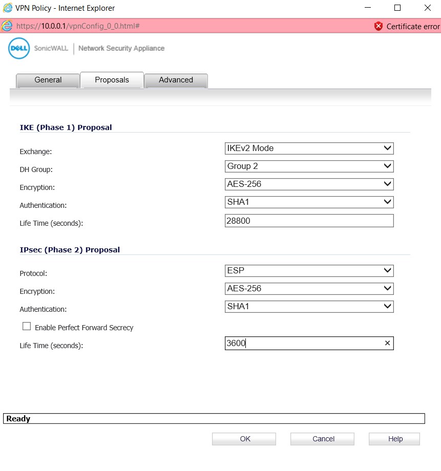 Microsoft Azure Site-to-Site VPN with SonicWALL OS