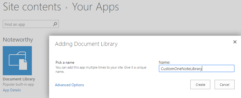 How to customize document libraries as Power Point Presentations and OneNote Libraries