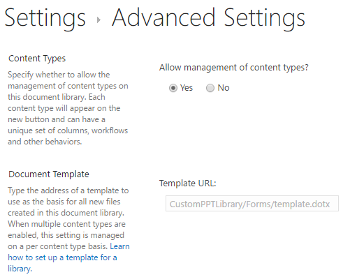 How to customize document libraries as Power Point Presentations and OneNote Libraries
