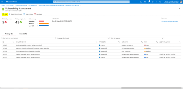 Consolidating Azure SQL Vulnerability Scan Reports Across Databases