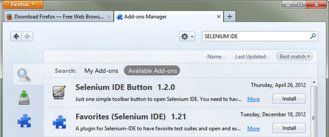 Steps to Install Selenium as Firefox Add-on