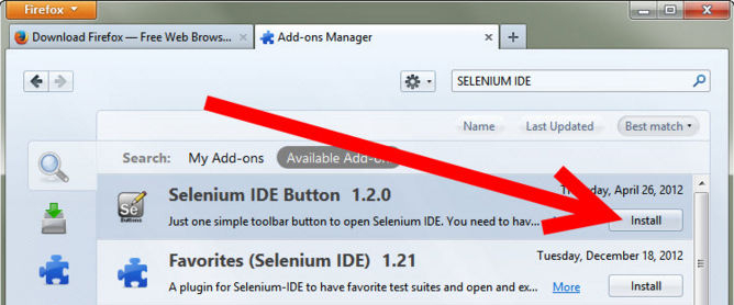 Steps to Install Selenium as Firefox Add-on