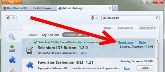 Steps to Install Selenium as Firefox Add-on