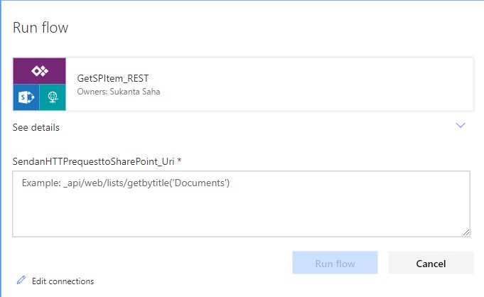How to Get Filtered Items from SharePoint List to PowerApps using Microsoft Flow