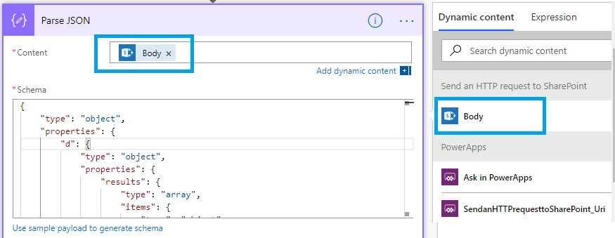 How to Get Filtered Items from SharePoint List to PowerApps using Microsoft Flow