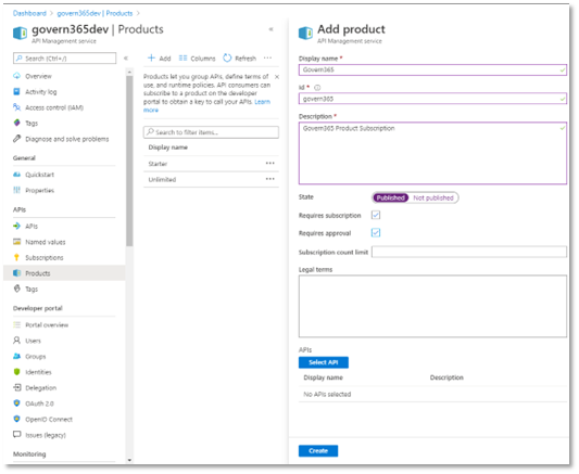 Setting up Azure API Management Service