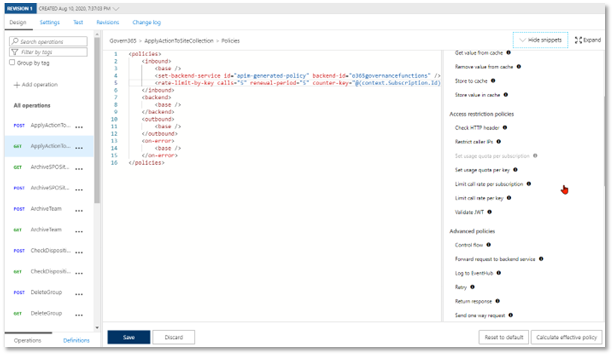 Setting up Azure API Management Service