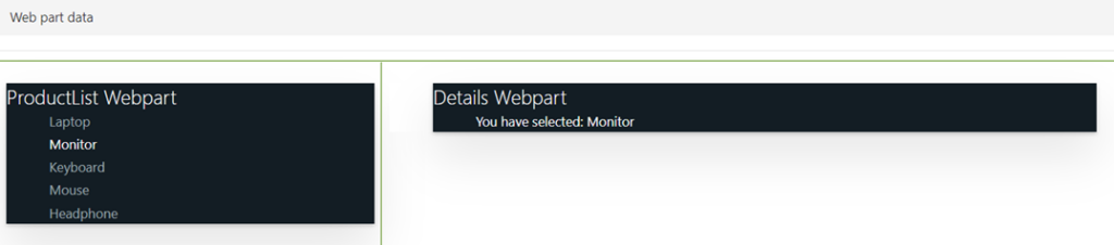 Data Flow in between Multiple SPFx Webparts using Dynamic Data