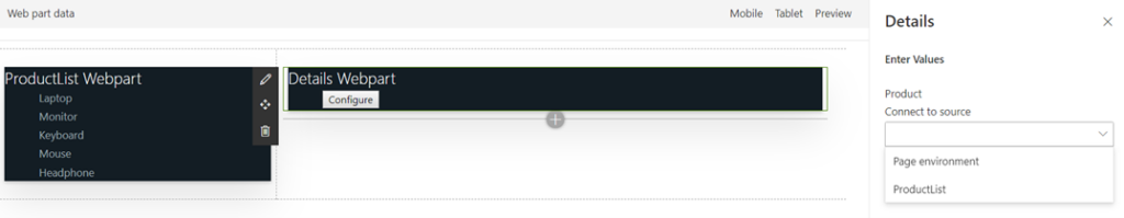 Data Flow in between Multiple SPFx Webparts using Dynamic Data