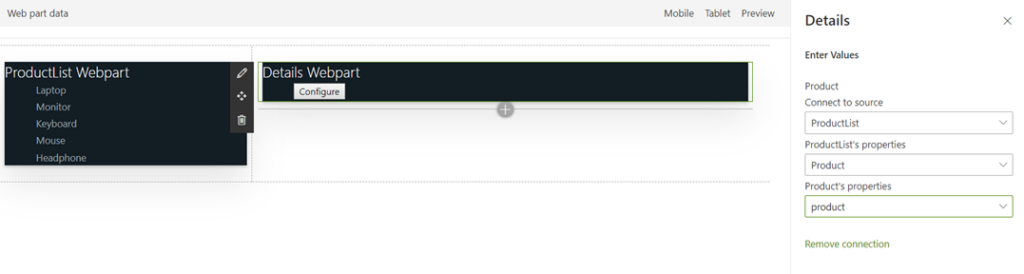 Data Flow in between Multiple SPFx Webparts using Dynamic Data