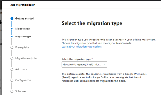 Automate Google Workspace Migration to Microsoft 365 with Exchange Admin Center
