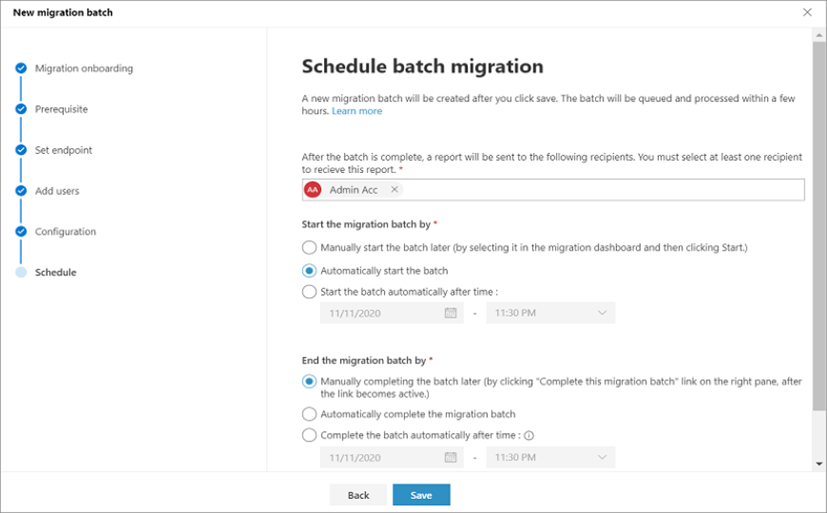 Automate Google Workspace Migration to Microsoft 365 with Exchange Admin Center