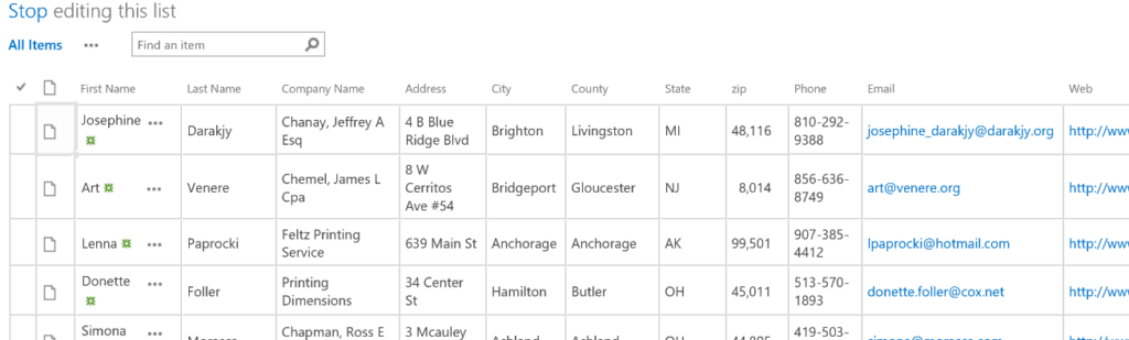 Ways to export data from Excel to a SharePoint List