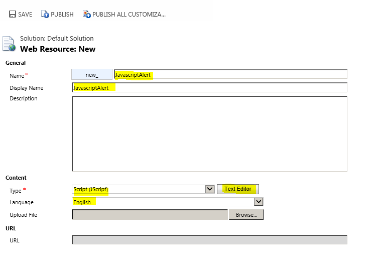 Microsoft Dynamics CRM – Adding Pure Client Side Scripting