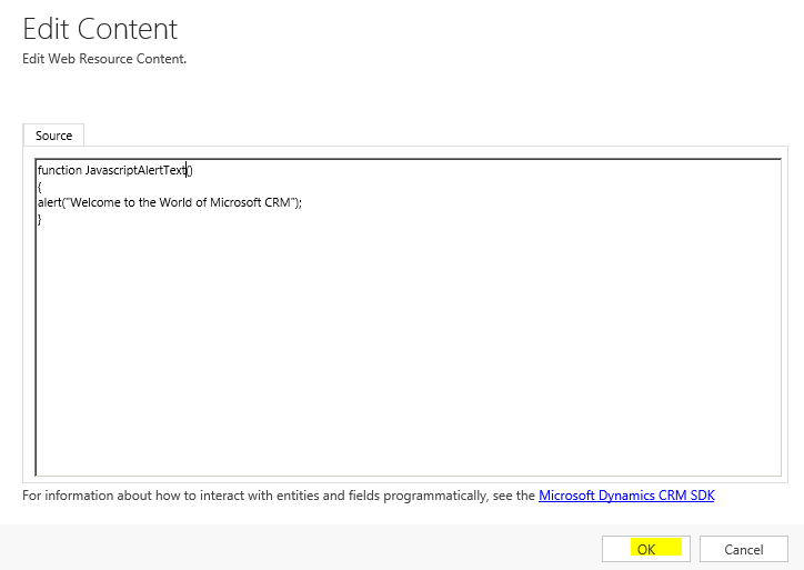 Microsoft Dynamics CRM – Adding Pure Client Side Scripting