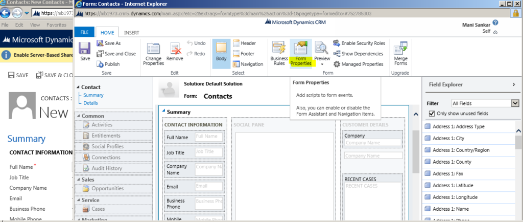 Microsoft Dynamics CRM – Adding Pure Client Side Scripting