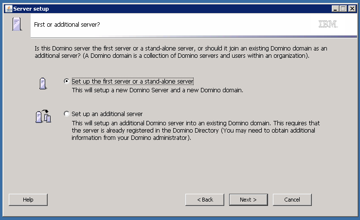 Installing and configuring the Lotus Domino Server