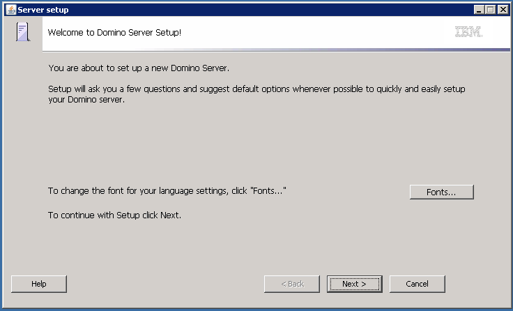 Installing and configuring the Lotus Domino Server