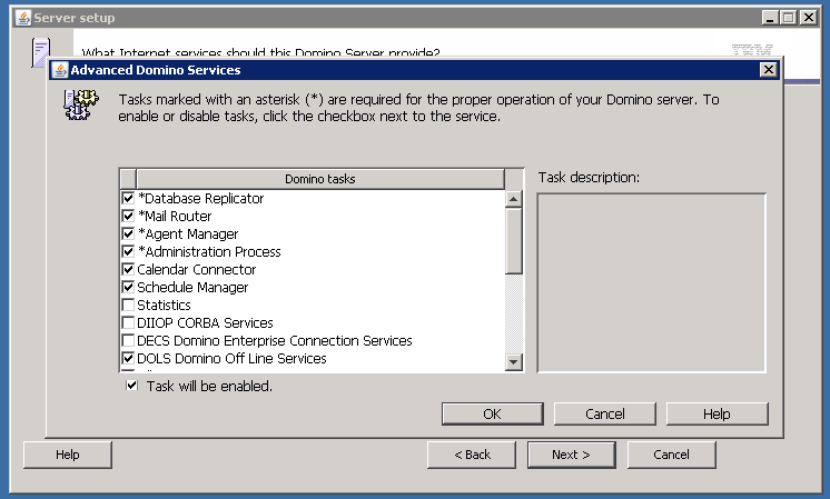 Installing and configuring the Lotus Domino Server