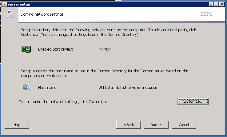 Installing and configuring the Lotus Domino Server