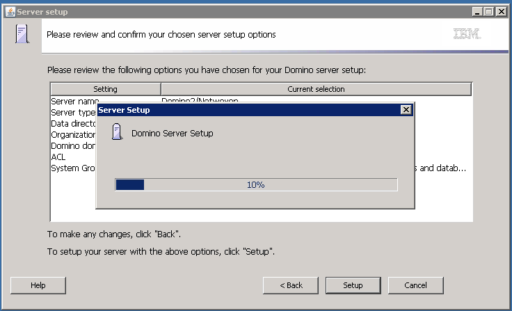 Installing and configuring the Lotus Domino Server