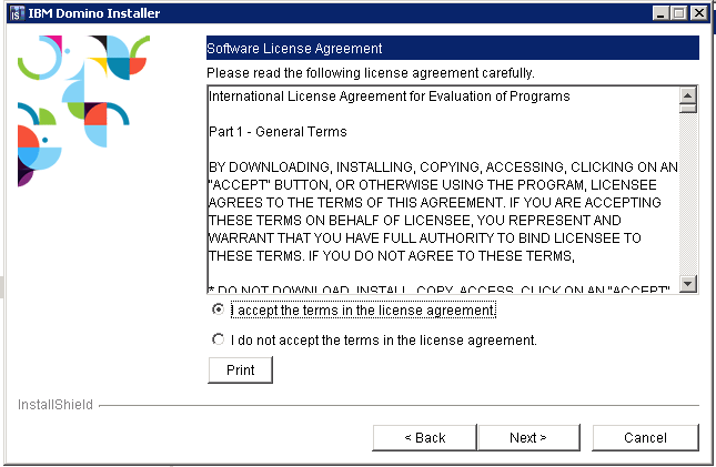 Installing and configuring the Lotus Domino Server