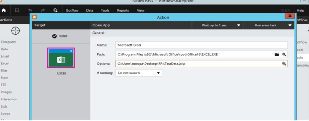 Transferring Data From Excel To SharePoint Online Using Nintex Foxtrot RPA