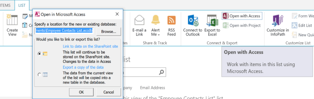 Ways to export data from Excel to a SharePoint List