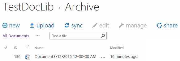 How to Backup and Archive documents using SharePoint Designer