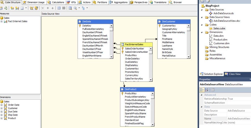 How to prepare a simple OLAP cube using SQL Server Analysis Services