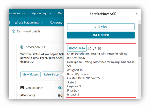 Microsoft 365 Custom Adaptive Card Interacting with ServiceNow APIs