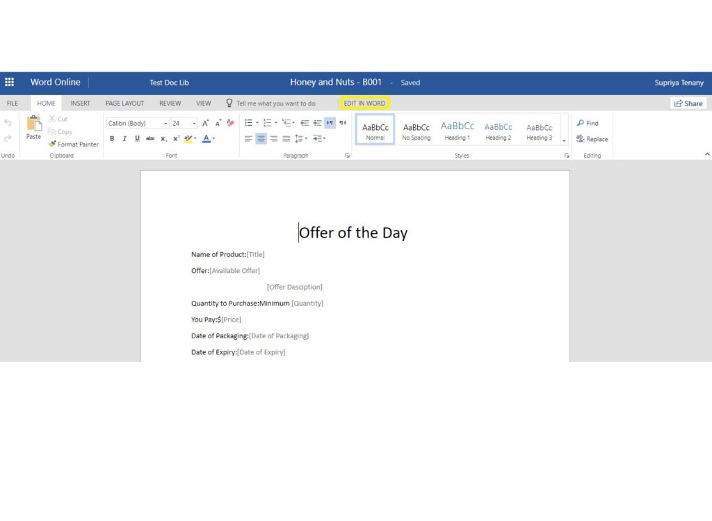 Create Custom Document Template from SharePoint List using Microsoft Flow