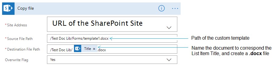 Create Custom Document Template from SharePoint List using Microsoft Flow