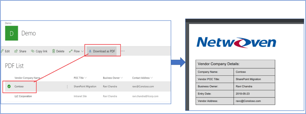 Download SharePoint List Item As PDF Using Microsoft Flow and SPFX Extensions