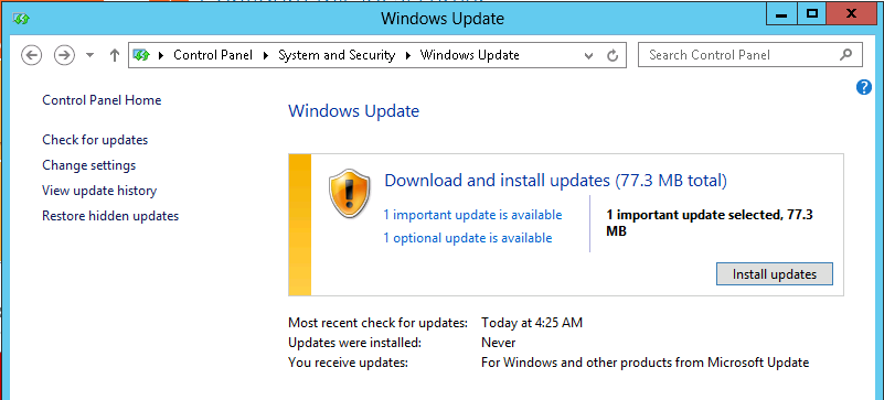 Windows Update stuck with error message “Windows could not search for new updates”