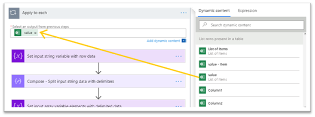 Power Automate Conditional Substring Pattern Filtration of Excel Tabular Data