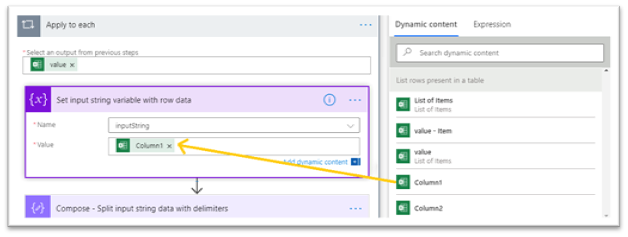 Power Automate Conditional Substring Pattern Filtration of Excel Tabular Data