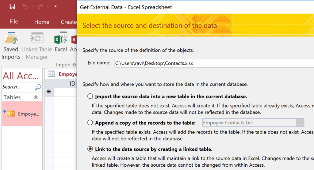 Ways to export data from Excel to a SharePoint List