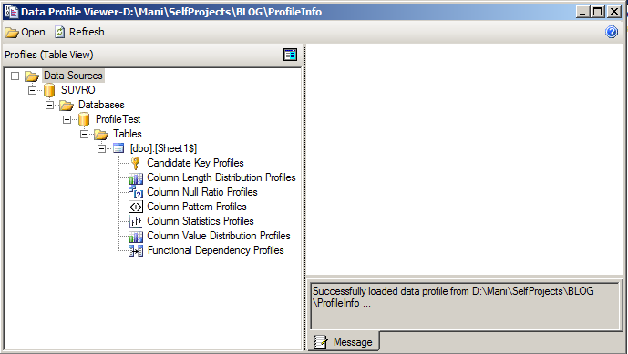 Using SSIS ‘Data Profiling Task’ Control for data validation