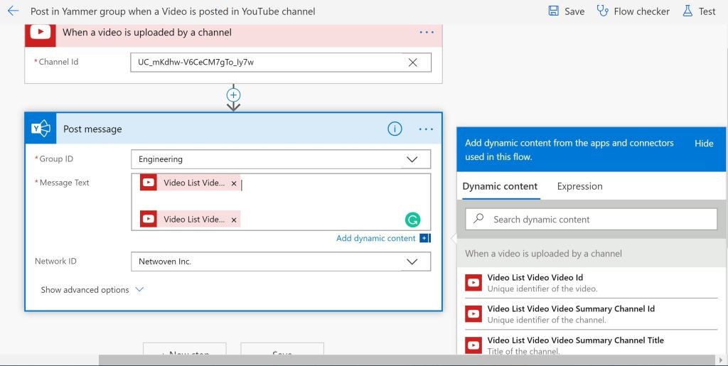 Automatically Post YouTube Videos to a Yammer Group