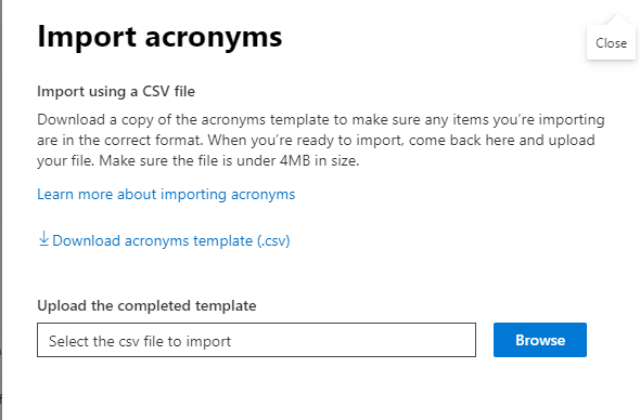 Deep Dive into Microsoft -import acronyms