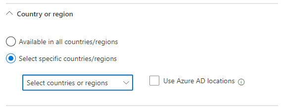 Deep Dive into Microsoft - select region