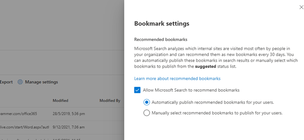 Deep Dive into Microsoft -bookmark settings
