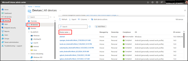 Steps to Remotely Retire / Wipe a Device with Microsoft Intune